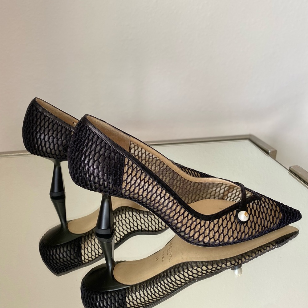 New JIMMY CHOO Rosalia 65 Mesh Pumps 36 $1,095 - Picture 7 of 13